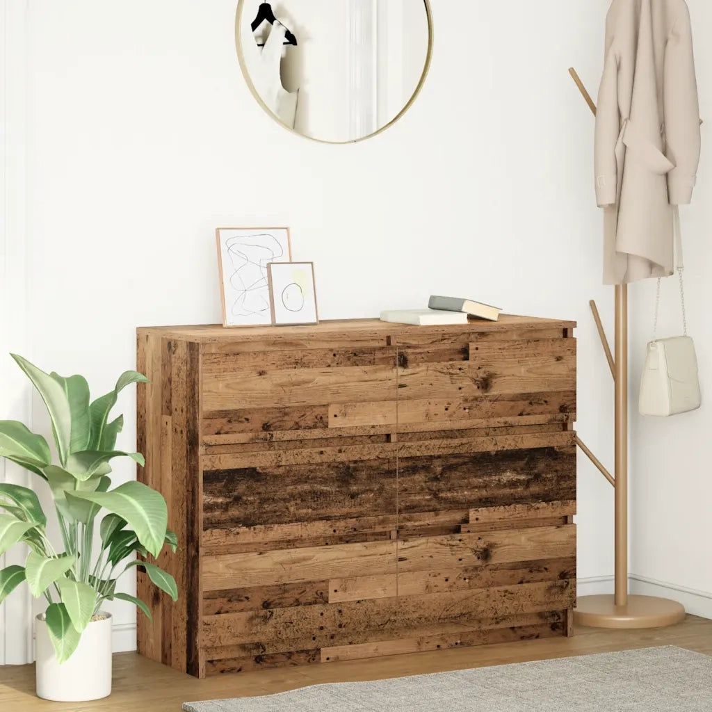 Credenza | Madia | Buffet da pranzo | Armadio da pranzo Legno Antico 100x35x76 cm in Legno Multistrato