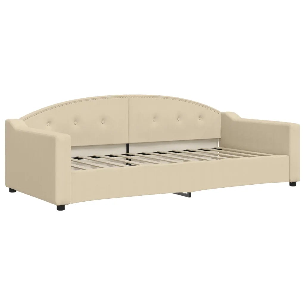 Divano letto | Sof¨¤ letto | Letto singolo con Materasso Crema 90x200 cm in Tessuto