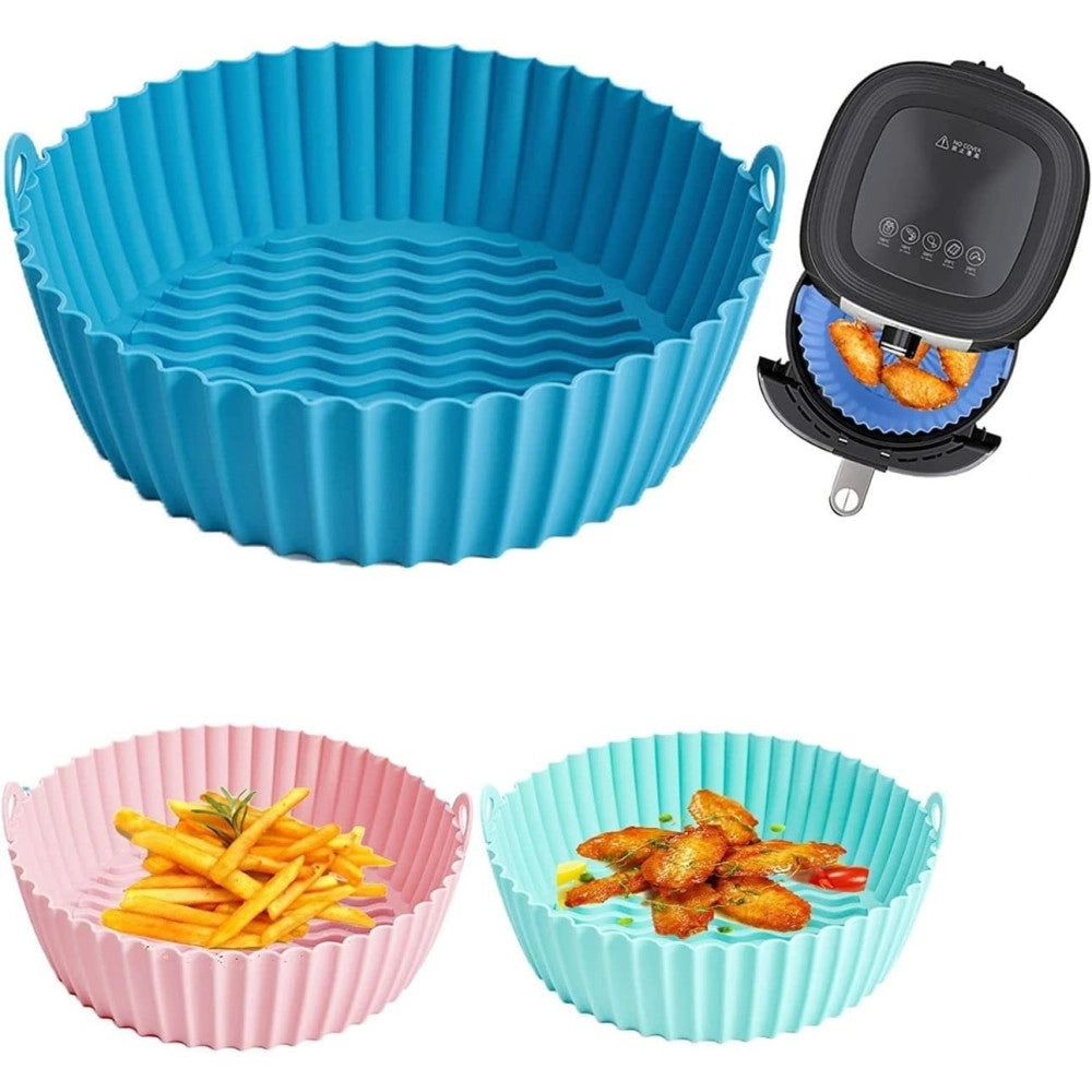 Trade Shop - Cestino In Silicone Friggitrice Ad Aria Teglia Riutilizzabile Antiaderente 20cm -
