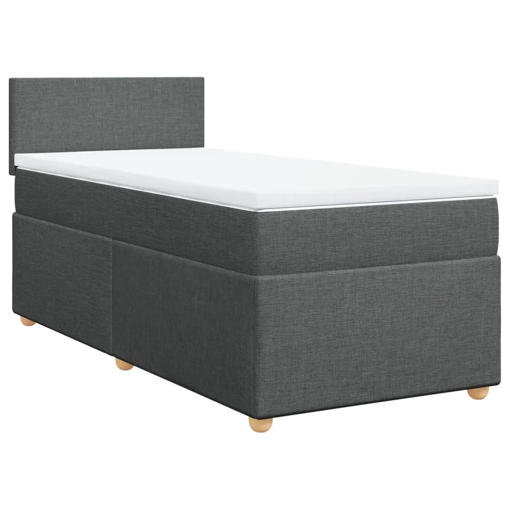 Giroletto a Molle con Materasso Grigio Scuro 80x200 cm Tessuto 3288801