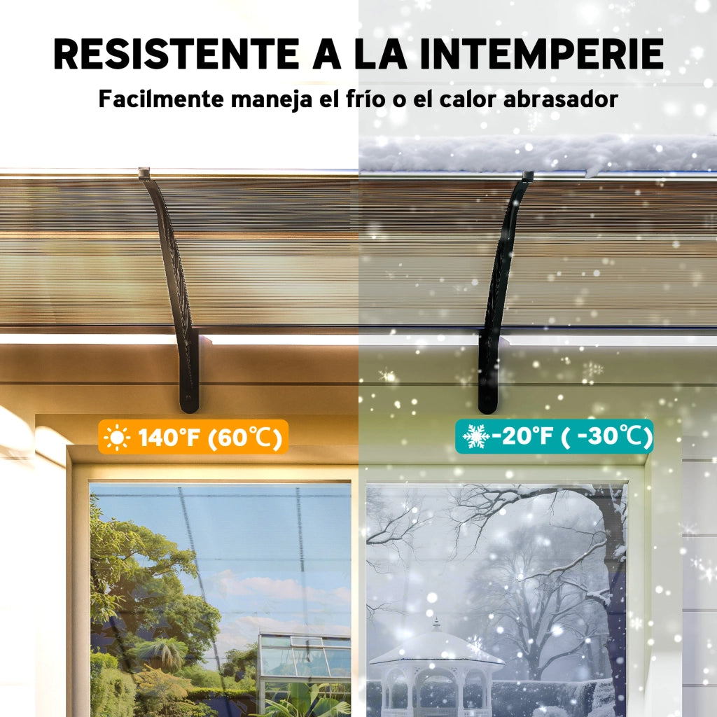 Tettoia per Porte e Finestre ¨C Minimal ¨C Marrone 303x96x27 cm