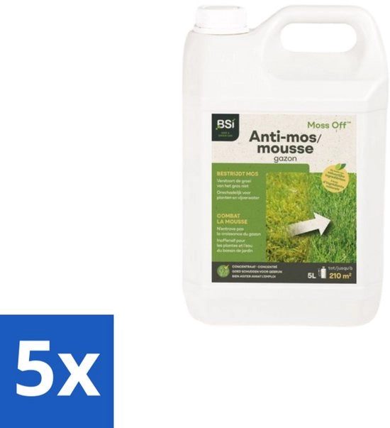 Detersivo per erba e alghe in bulk - 5 litri - confezione da 5 pezzi