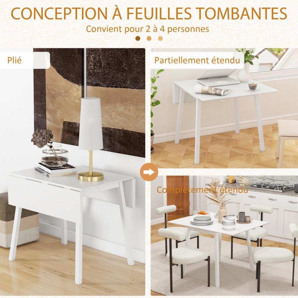 Tavolo da pranzo pieghevole salvaspazio ¨C Xylo ¨C legno bianco 2-4 persone