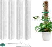 4 set di stecchi in plastica - 60 cm - piante di rampicanti - chiusura a gancio e laccio
