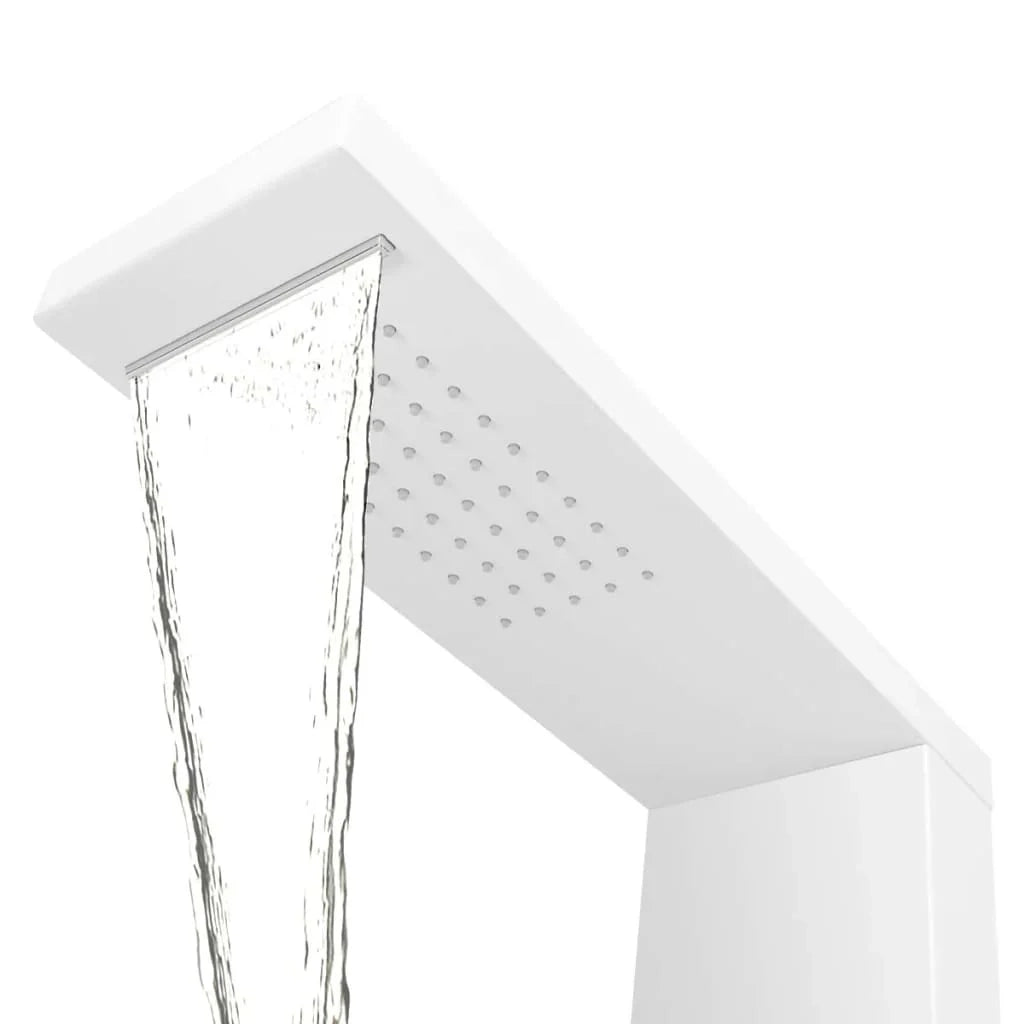 Sistema di pannelli doccia in alluminio opaco per bagno e WC bianco 02_0003118
