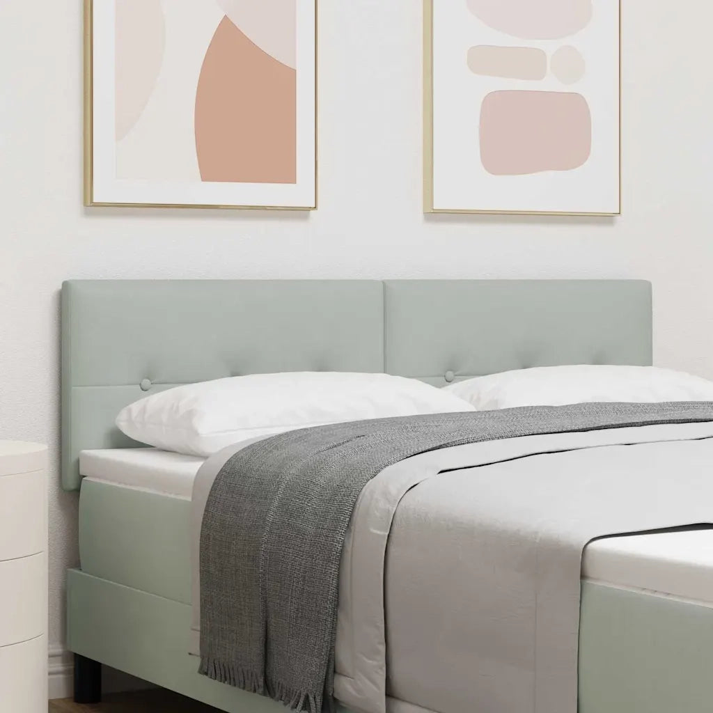 Testiera | Testata LED con strisce LED Grigio chiaro 160 cm Velluto