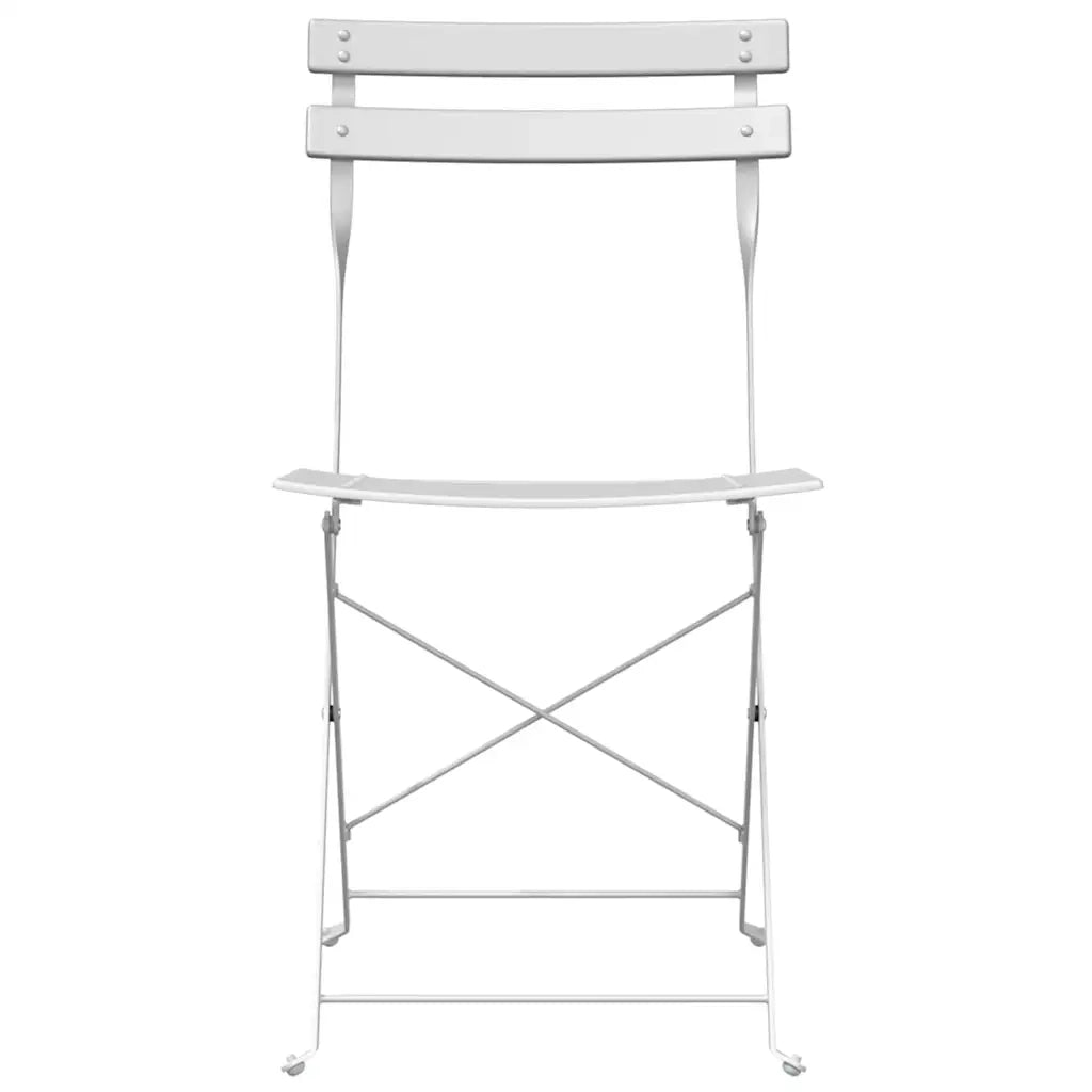 Sedia Pieghevole da Giardino 2 pz | Sedie da Esterno Bianco 42 x 46 x 82cm