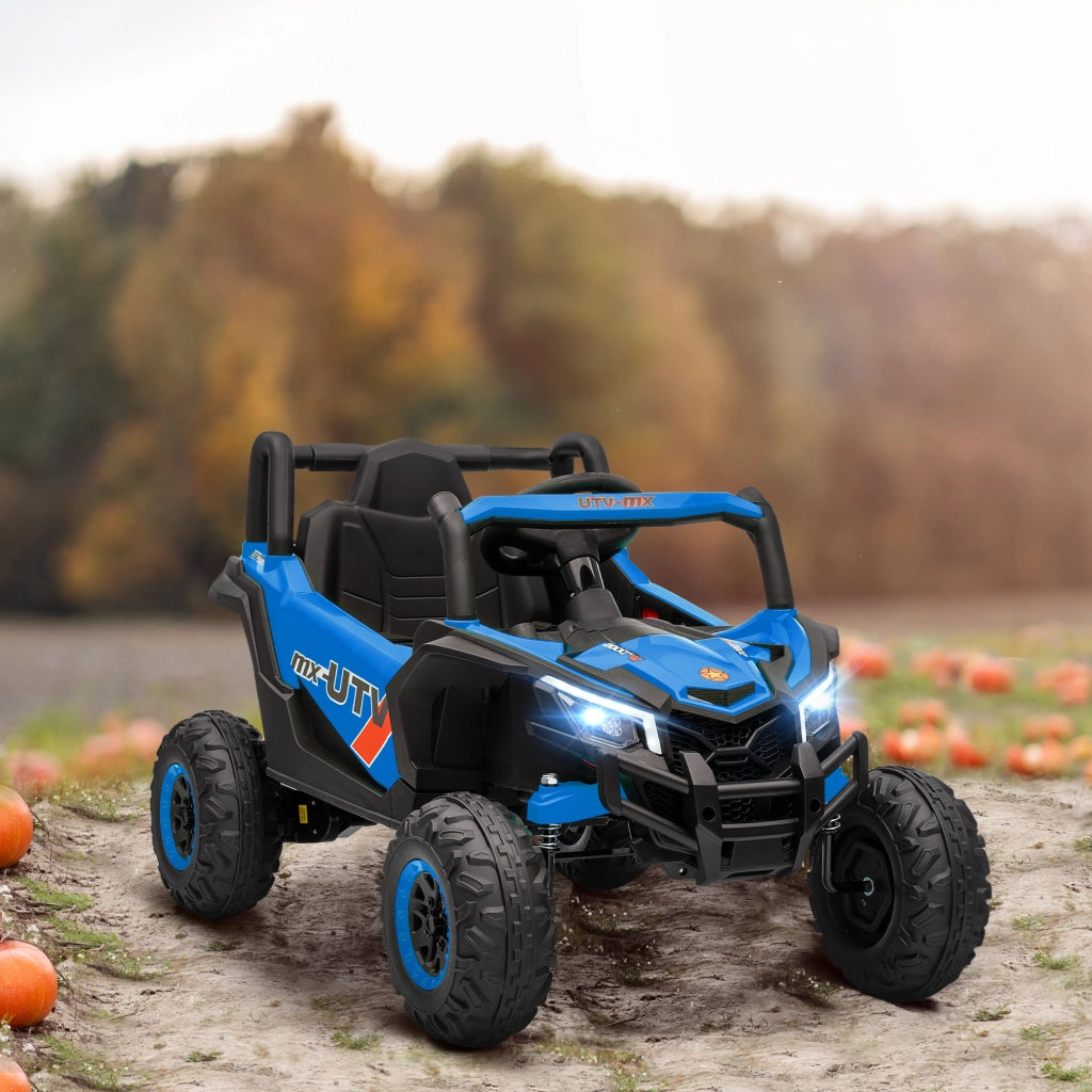 Casetta UTV Elettrica per Bambini ¨C Zephmum ¨C Blu, 12V, Telecomando 2.4G