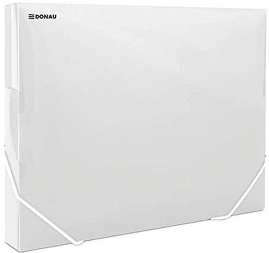 Verzamelbox documenti con cerniere in gomma, in plastica trasparente 700μm, per DIN A4, con apertura laterale, larghezza 30 mm, con fianchi pieghevoli
