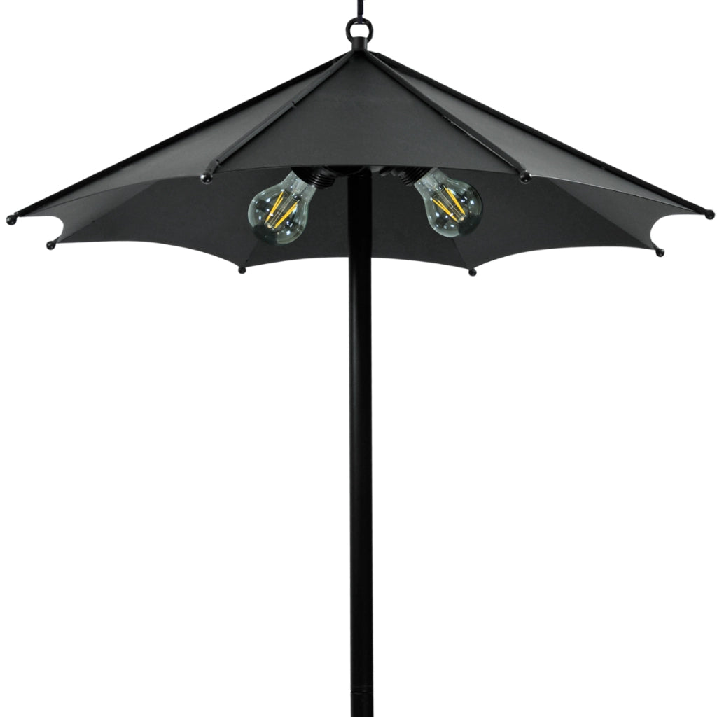 Lampadario Polux Parasol 3 luci E27 nero metallo Ø56