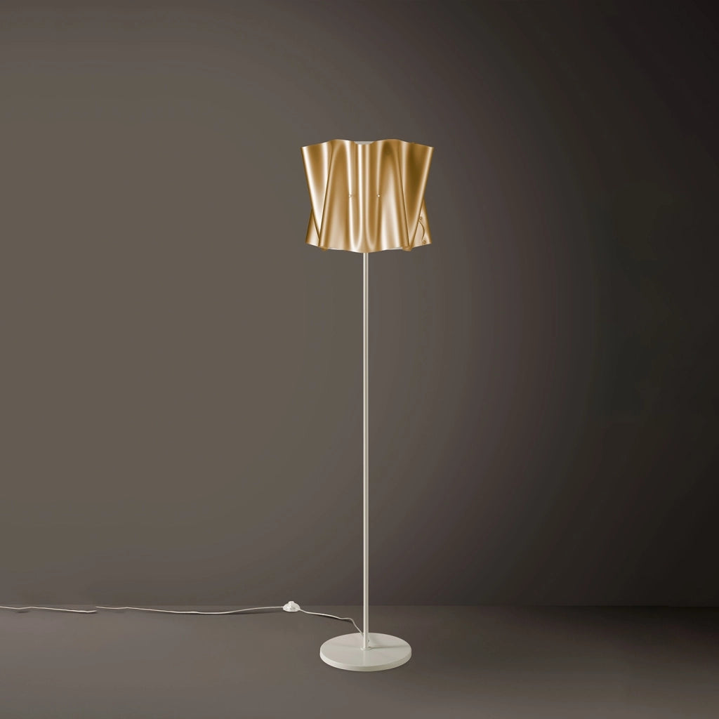 Piantana Moderna Folio Polilux ® New Gold E Metallo 1 Luce E27