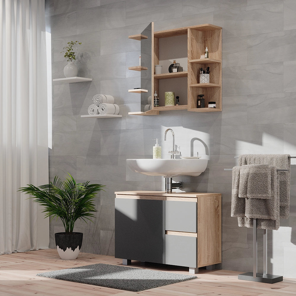 Vicco Specchio contenitore bagno Sonoma 79.6 x 64 cm