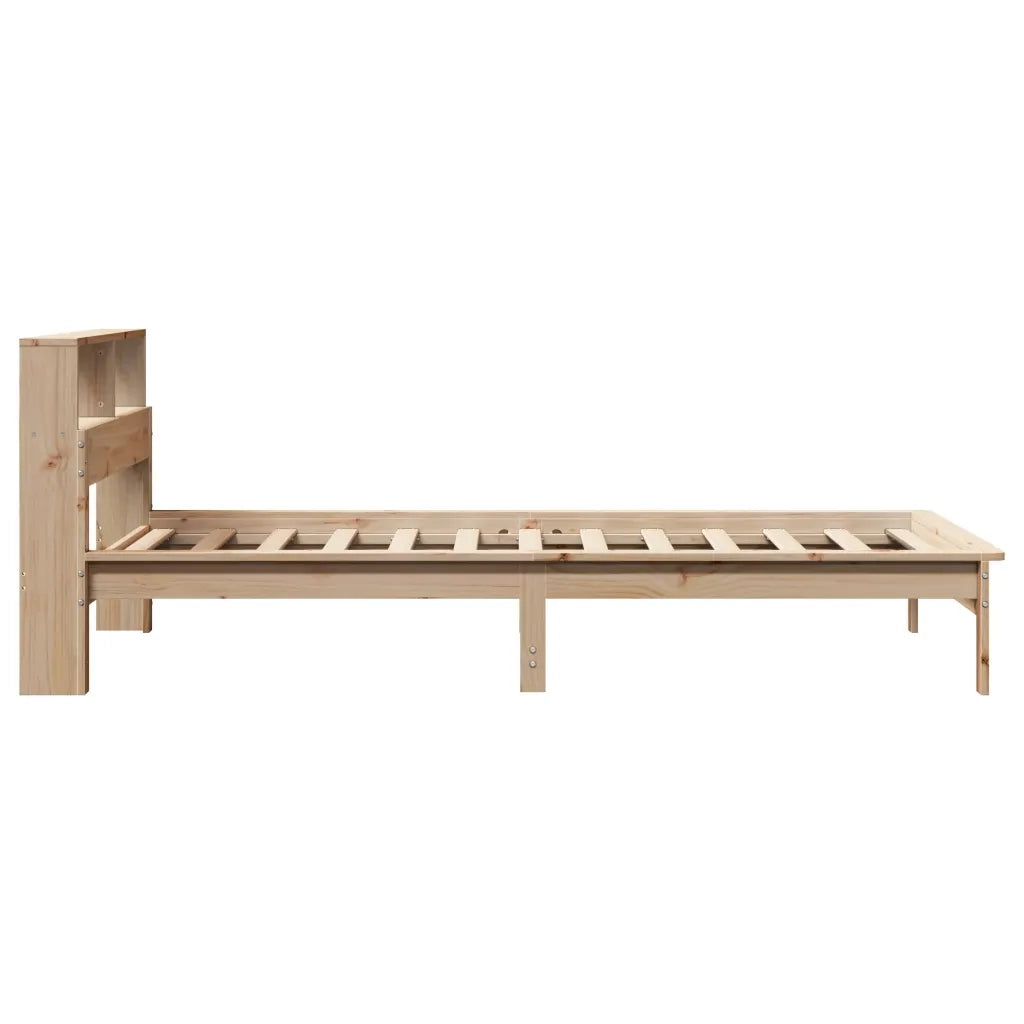 Giroletto con Libreria senza Materasso 75x190 cm in Legno Pino 855735