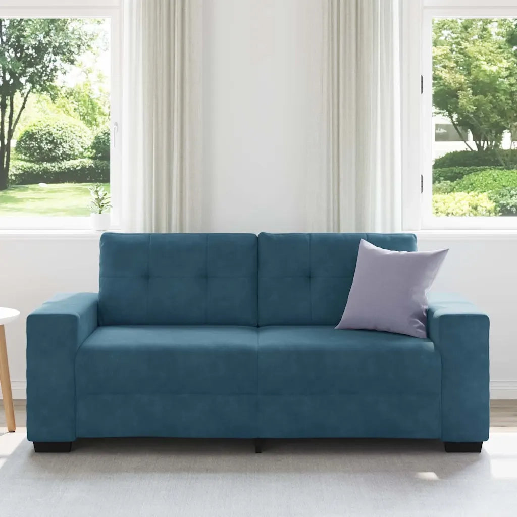 Divano Divanetto Blu 180x77x82 cm in Velluto 4105131