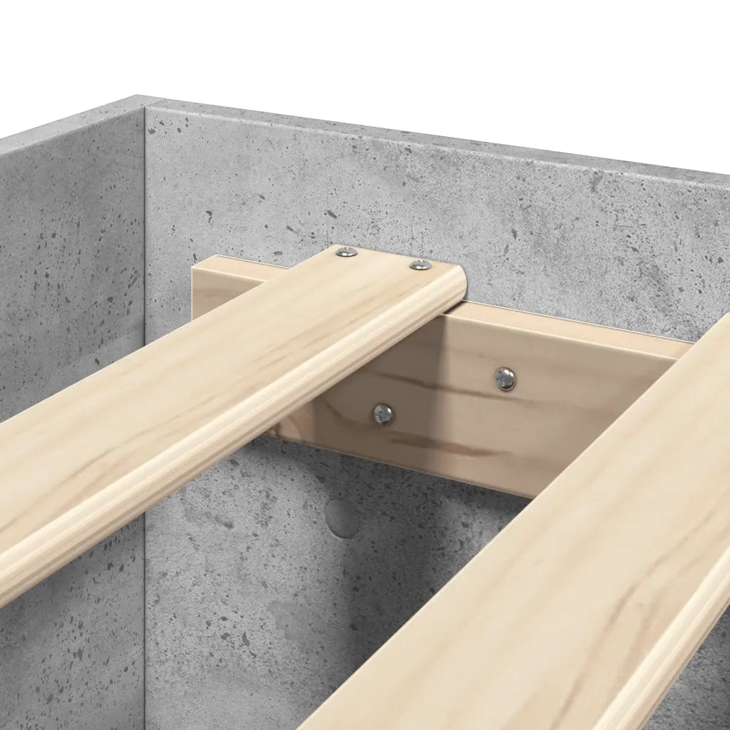 Giroletto-Struttura Letto Grigio Cemento 150x200 cm in Legno Multistrato 767555