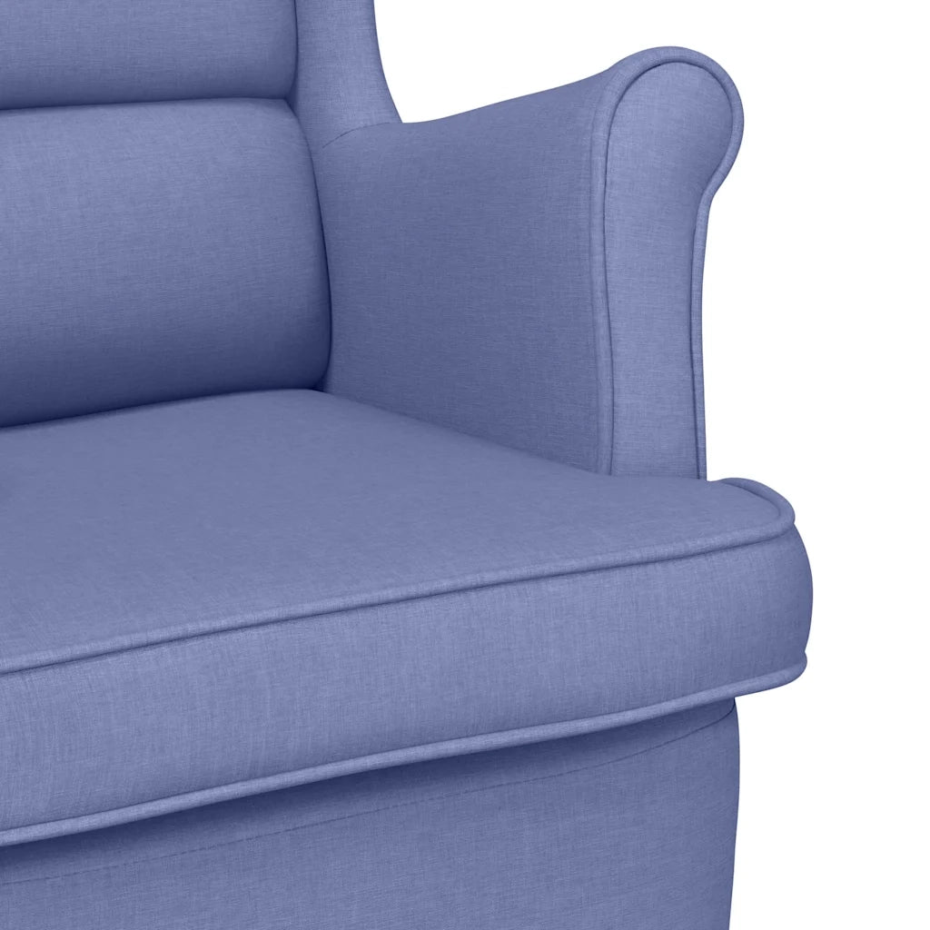 Poltrona | Sedia Relax Jeans Blu 74x84x100 cm Tessuto