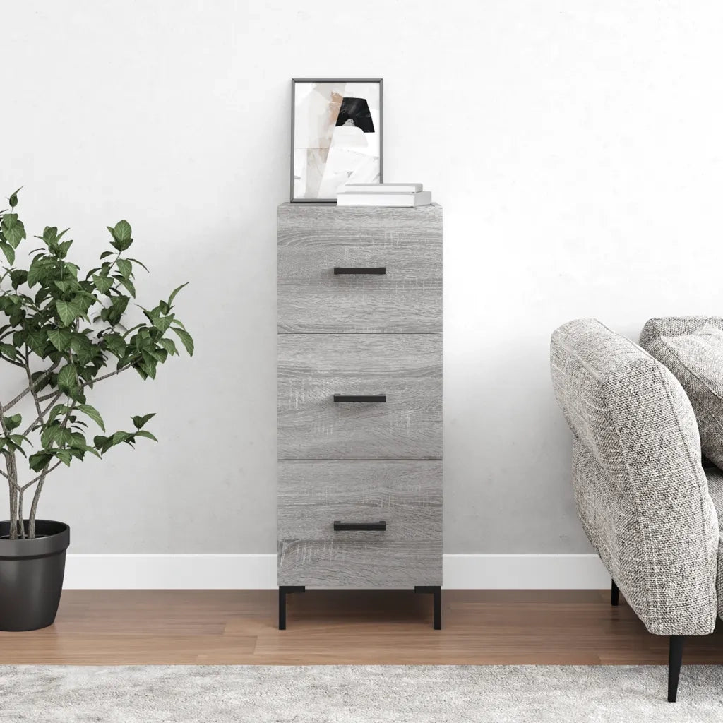 Credenza Grigio Sonoma 34,5x34x90 cm in Legno Multistrato 828610