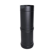Elemento telescopico canna fumaria tubo coassiale nero D. 100/150  L 550/940 mm CE in acciaio 316 per stufa pellet  Made in Italy UNI 1856/2