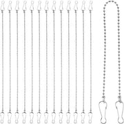 Catena decorativa a sospensione con ganci - 28 cm - Catene di sospensione metalliche per vasi fiorali - Catene per quadri e dipinti - Argentato - Accessori decorativi per interni ed esterni