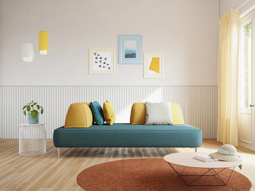 Newton Divano modulare con schienali movibili T07 167 cm bianco