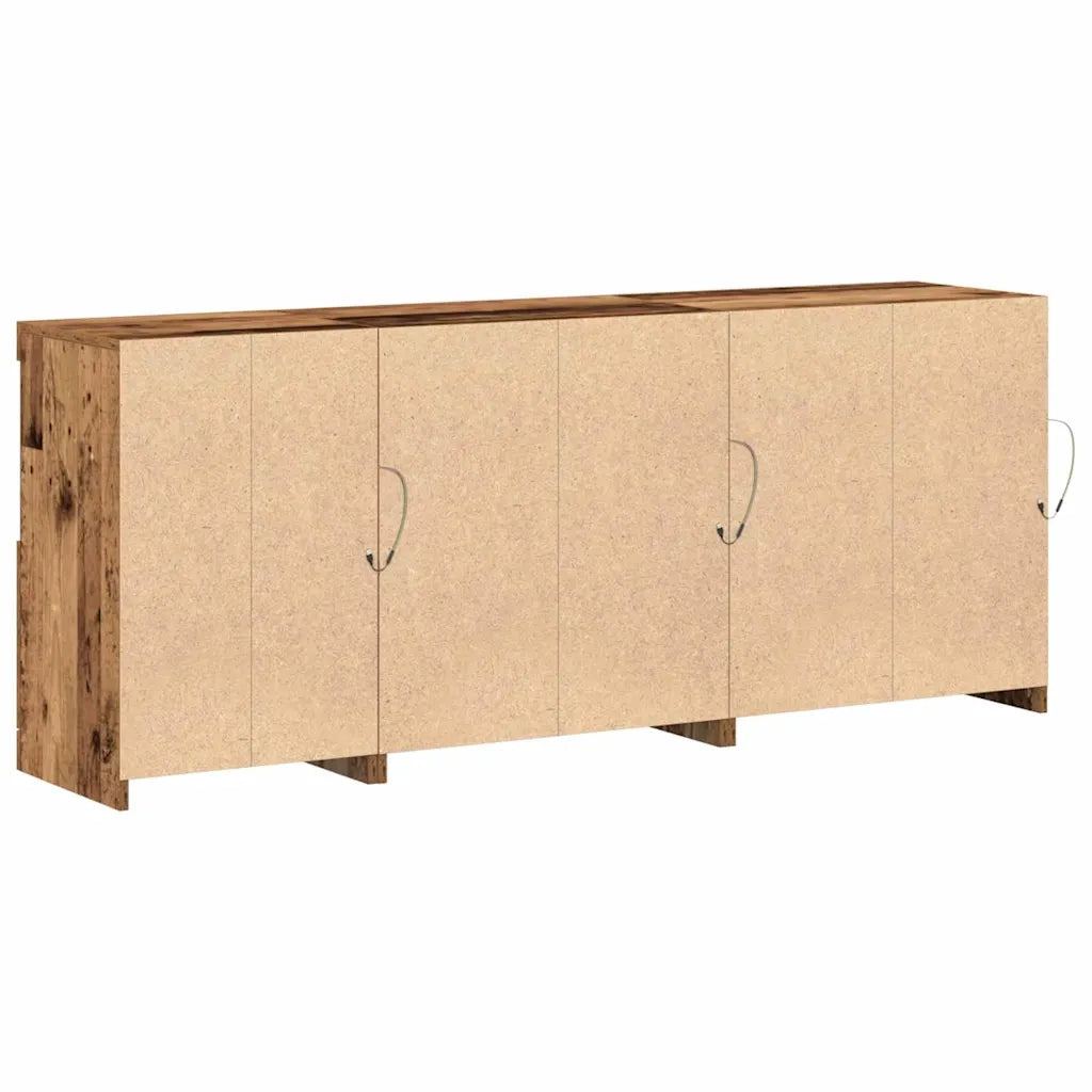 Credenza | Madia LED Legno vecchio 162 x 37 x 67 cm Legno multistrato
