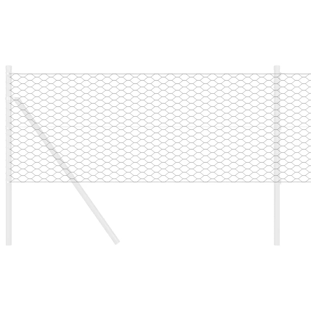 Recinzione Esagonale Grigio 0,4 x 25 m PVC 42005516
