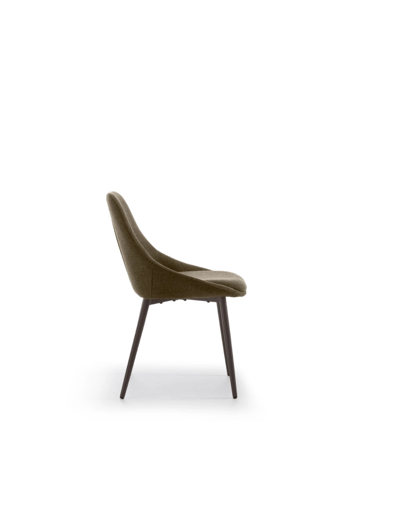 Set 4 Sedie Kira 51x59x85 cm Gambe in Metallo Bronzo Marrone