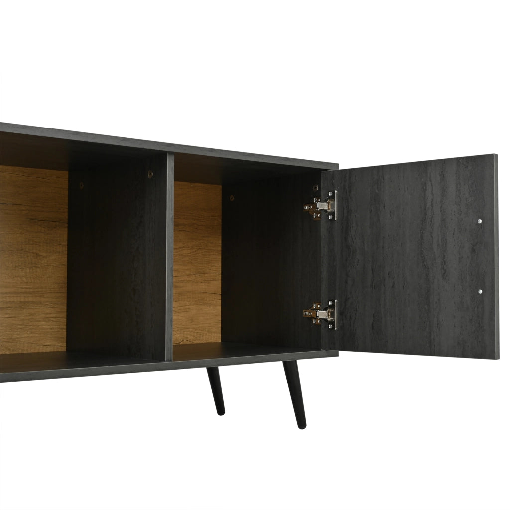 MOBILE TV 200x40x55,5 cm MDF Grigio e Marrone