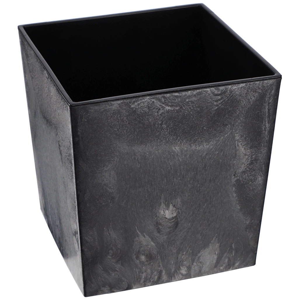 Vaso da fiori KADAX da 30 cm, copertura in plastica nera con inserto.