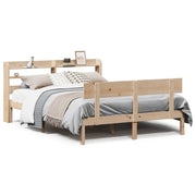 Letto matrimoniale | Letto per adulti | Letto senza Materasso 150x200 cm in Legno Massello di Pino