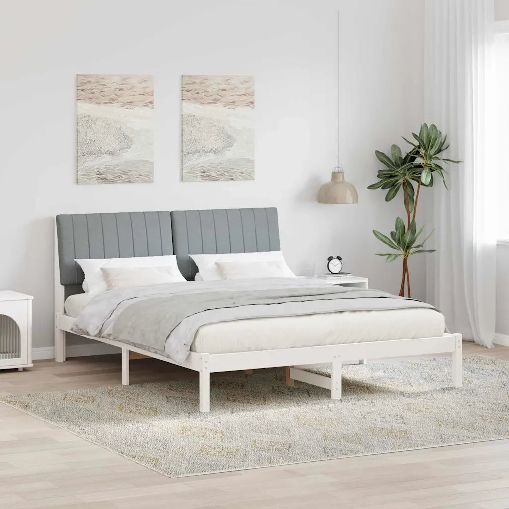 Struttura del letto Bianco 150 x 200 cm Pino massello 3394417