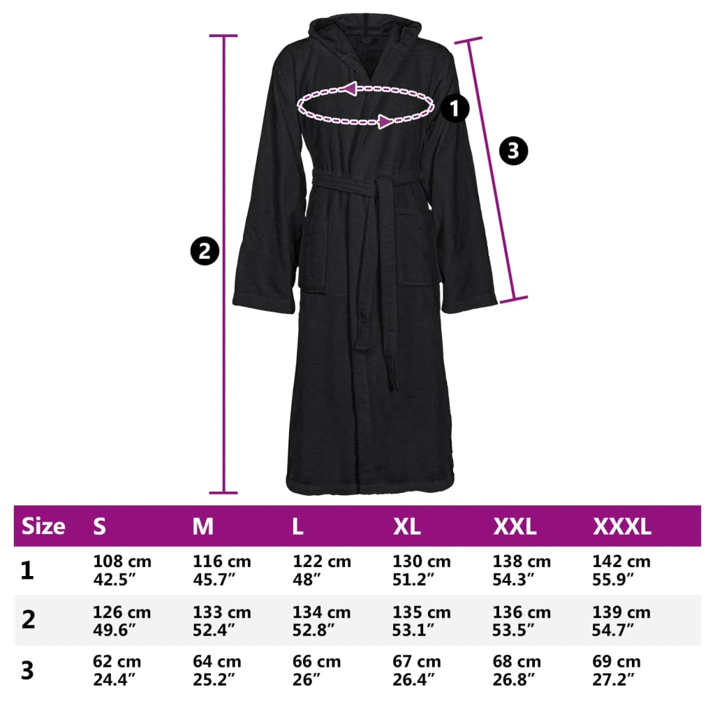 Accappatoio KINN Nero L Cotone 4100837