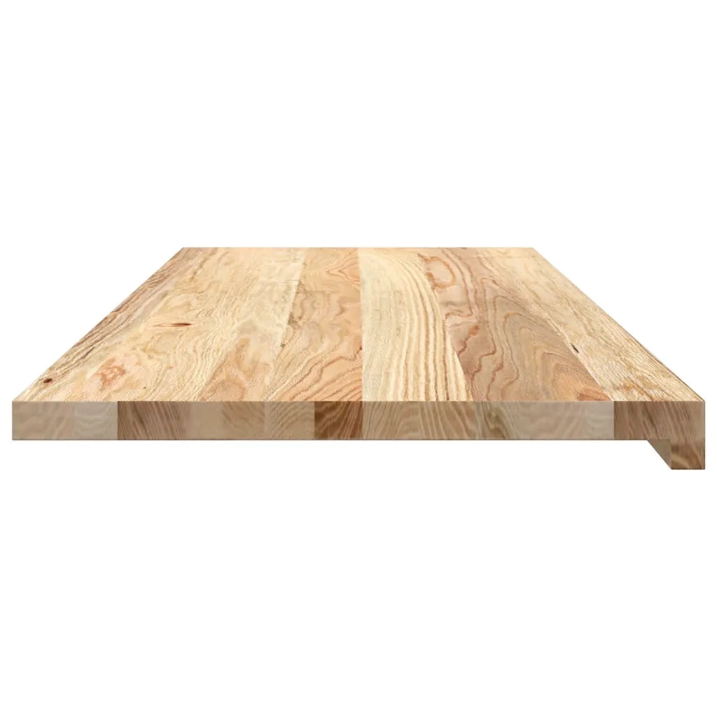 Davanzali 2 pz Non Trattati 100x40x2cm Legno Massello di Rovere 4009120
