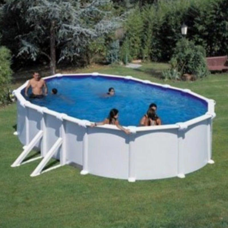 Piscina Fuori Terra Atlantis In Acciaio Ovale 610X375X132Cm Con Filtro A Sabbia E Scaletta
