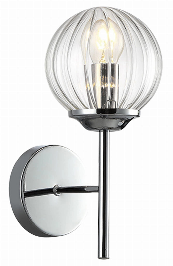 Applique Candellux BEST E14 40W cromo vetro trasparente
