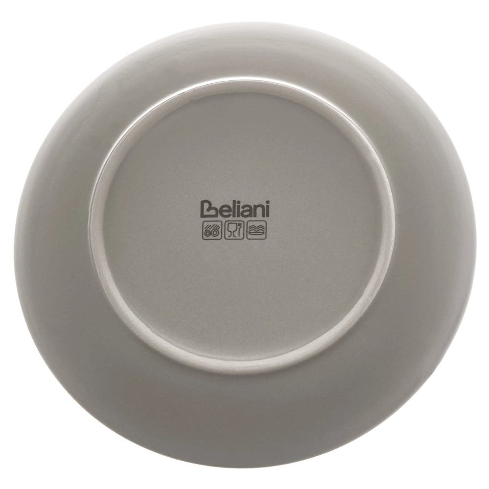Set di 18 piatti in gres grigio con finitura smaltata a mano per 6 persone cucina e sala da pranzo