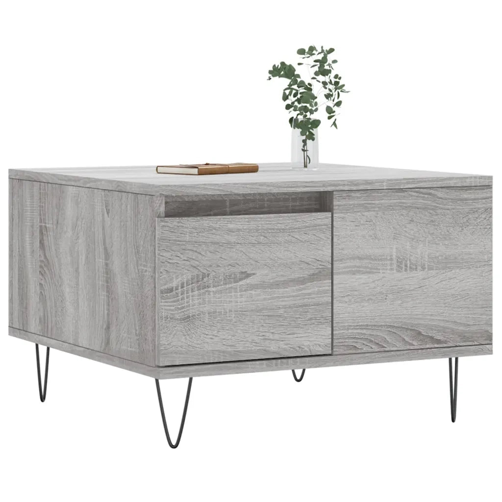 Tavolino Salotto Grigio Sonoma 55x55x36,5 cm Legno Multistrato 830762