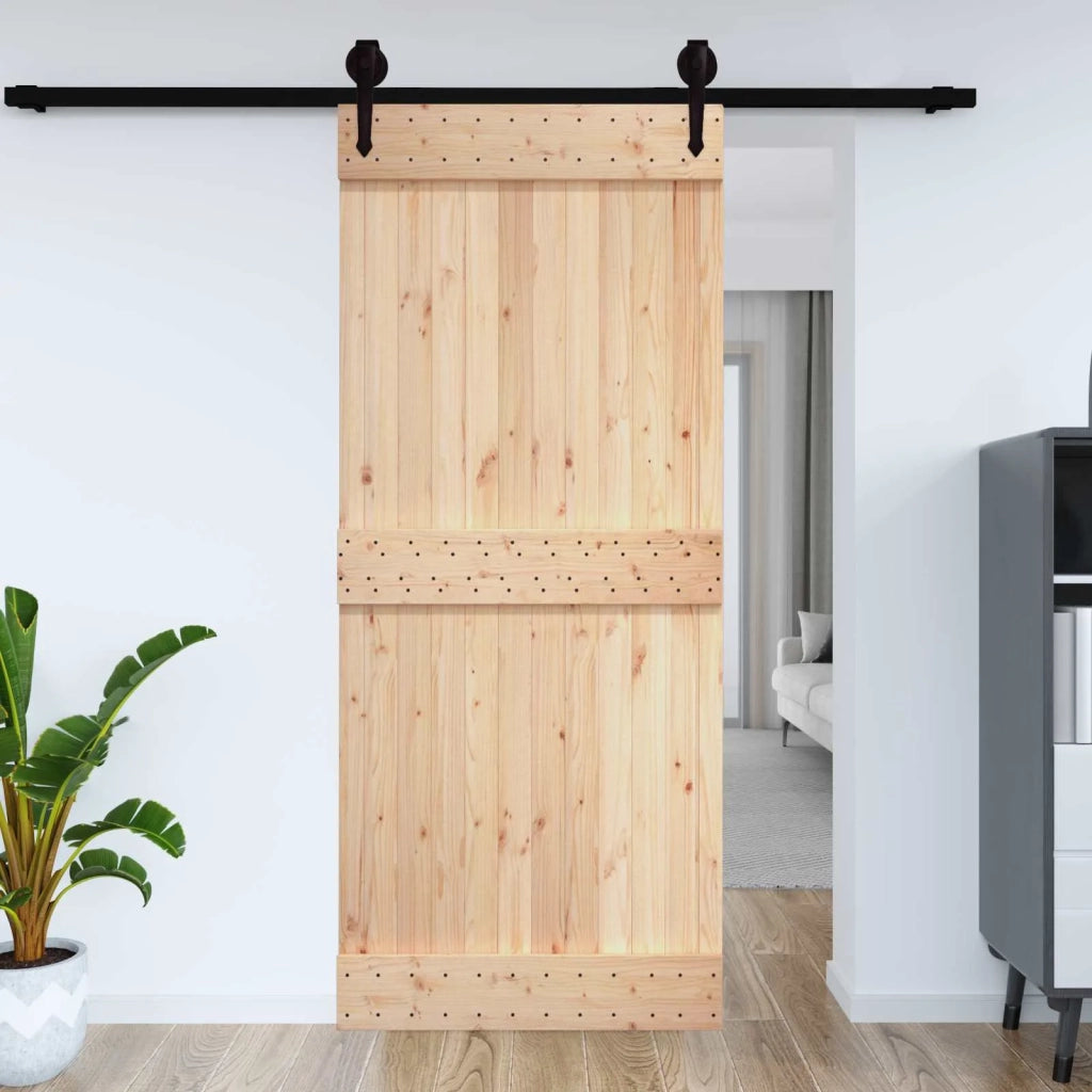 Porta NARVIK Naturale 100 x 210 cm Legno di pino solido 42047087