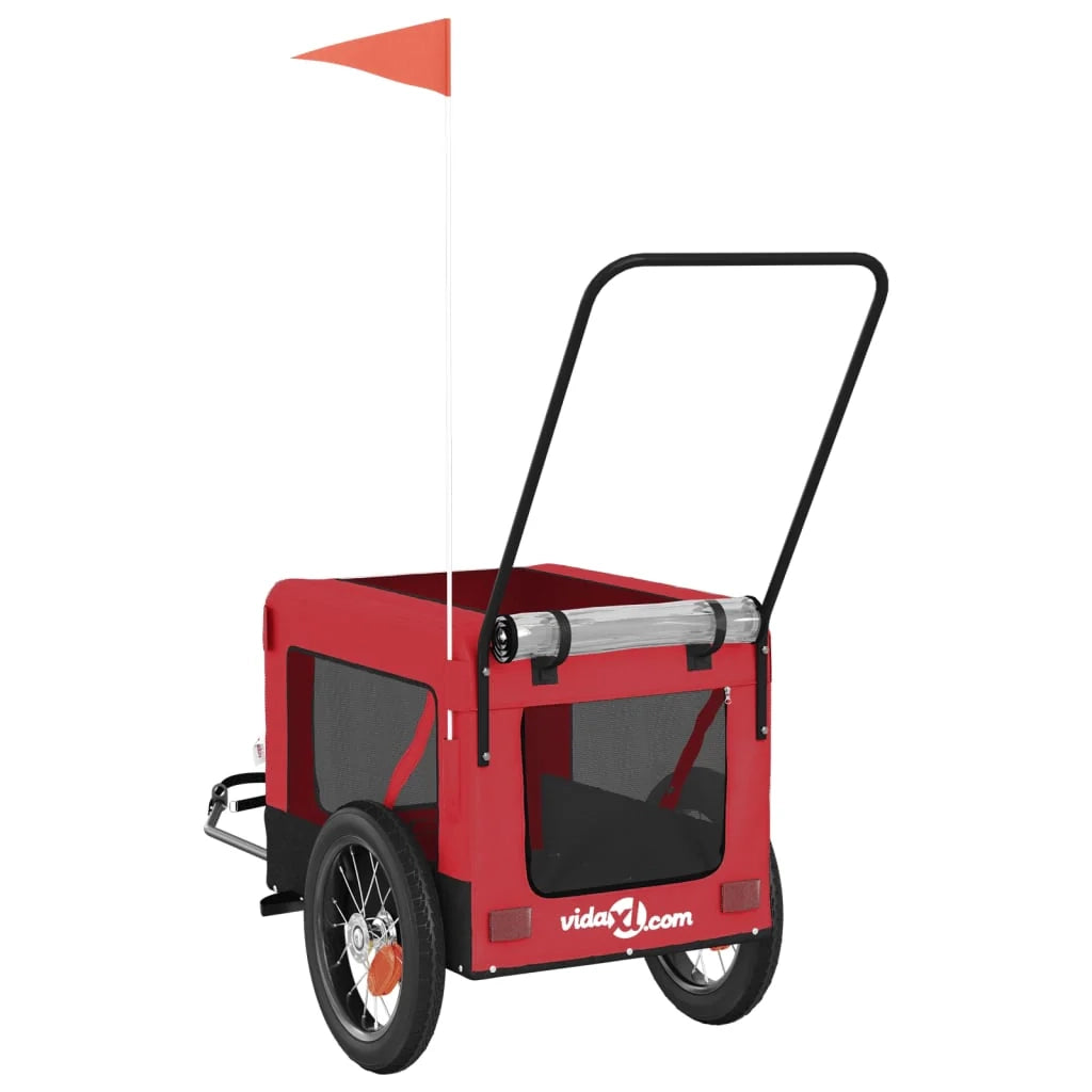 Rimorchio/carrello per animali domestici rosso 02_0044367