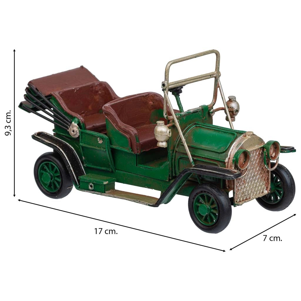 Auto in metallo verde 17x7x9,3h