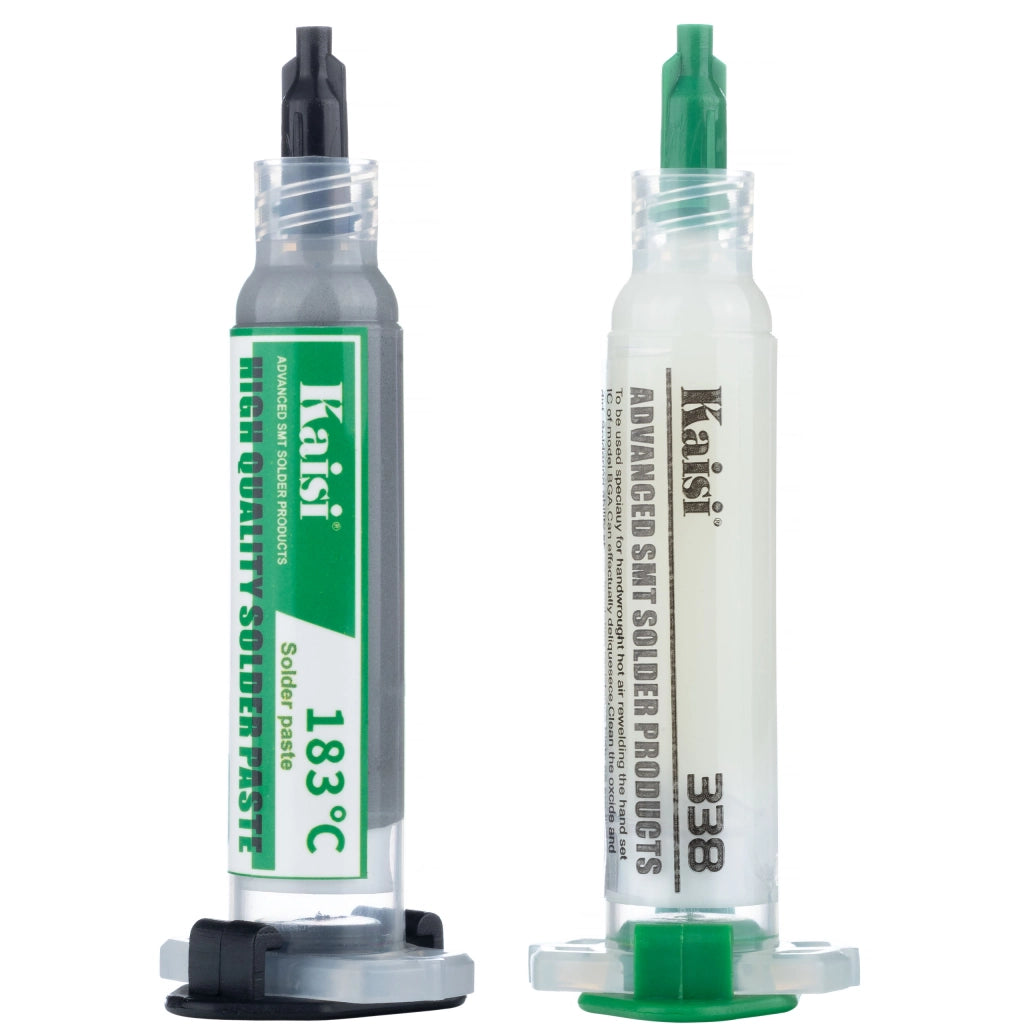 Set di Saldatura Flux 338 – Cera Liquida 183°C, 2x Pistone, 2x Ago | Alta Qualità, Facile Applicazione