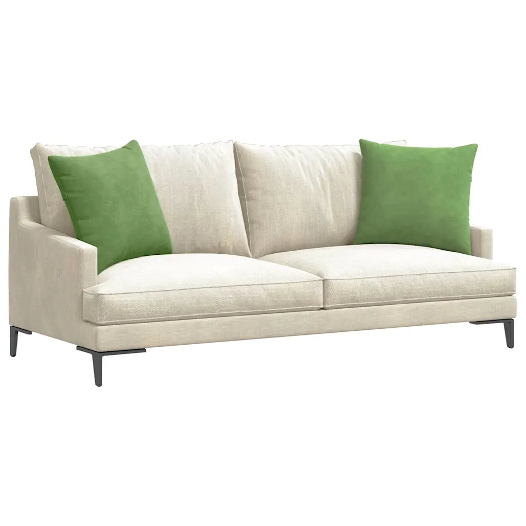 Cuscini da Divano 2 pz-Set di 2 Cuscini per Sofa Verde chiaro 50 x 50 cm
