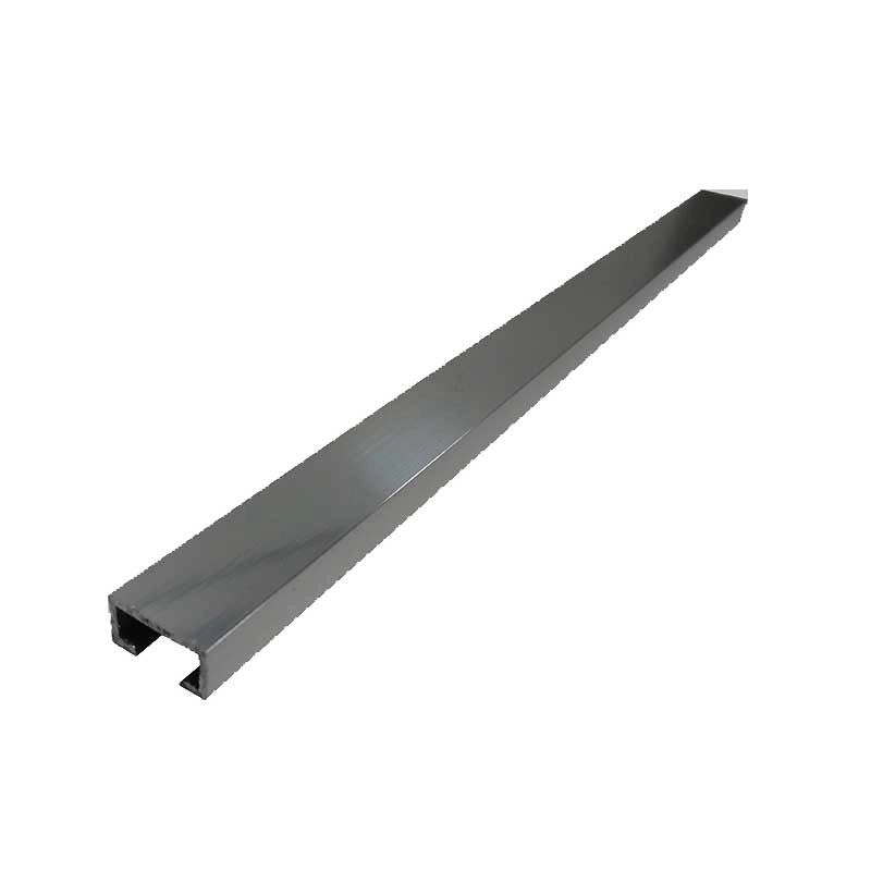 Listello testa piatta in alluminio 2,5 metri : Modello - 20X8MM SATINATO