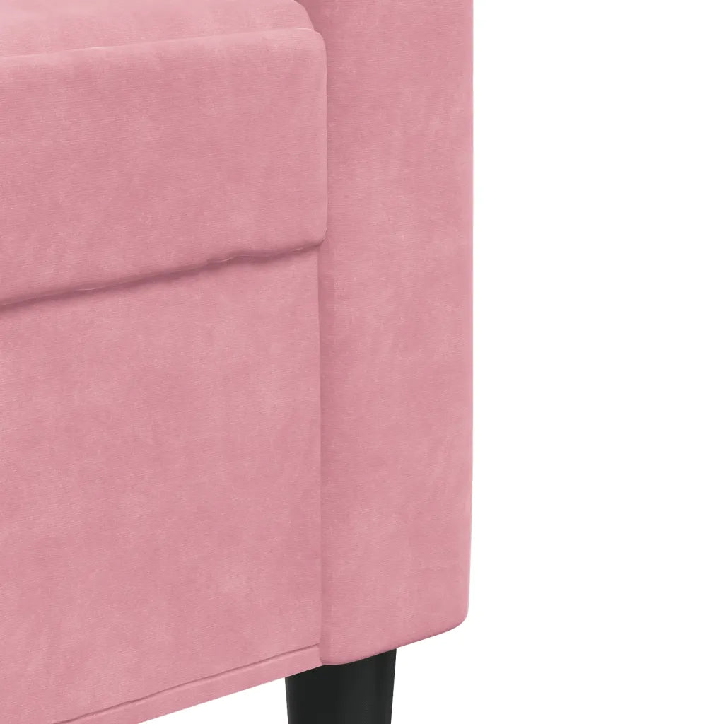Divano a 2 Posti-Sofa 2 Posti Rosa 140 cm in Velluto 499142
