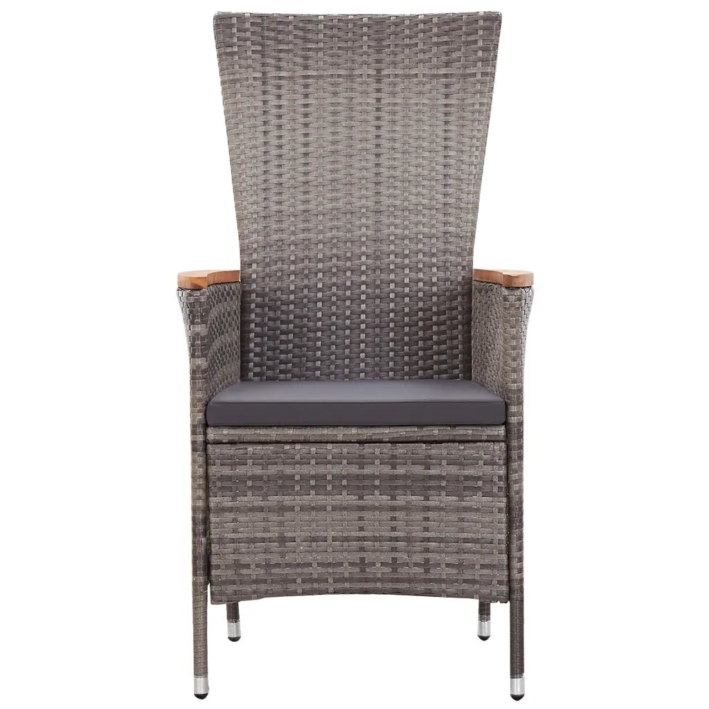Set da Pranzo da Giardino 3 pz con Cuscini Grigio 3099431