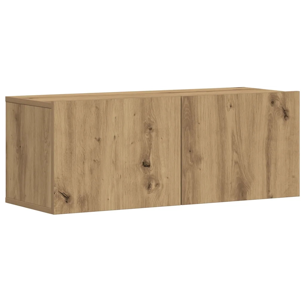 Mobili TV a Parete 5 pz Rovere Artigianale in Legno Multistrato 3328960