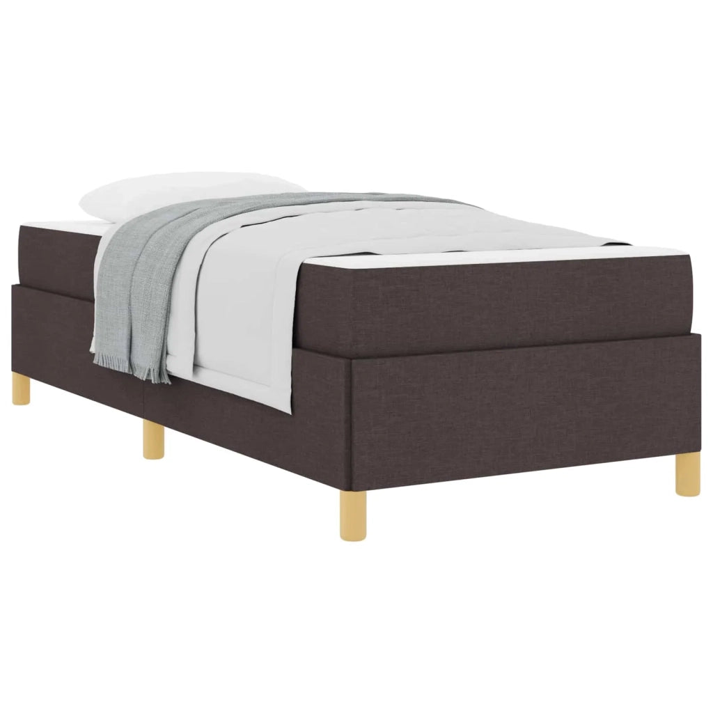 Letto singolo | Letto per adulti | Struttura del letto Marrone Scuro 90 x 190 cm Tessuto