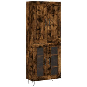 Credenza | Madia | Buffet da pranzo | Armadio da pranzo Rovere Fumo 69,5x34x180 cm in Legno Multistrato