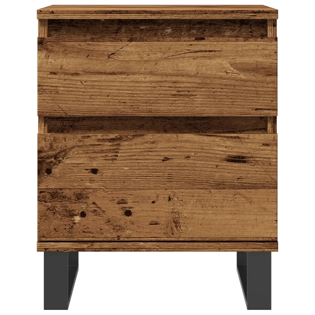 Comodino | Armadio da Notte | Mobiletto da notte Legno Antico 40x35x50 cm in Legno Multistrato