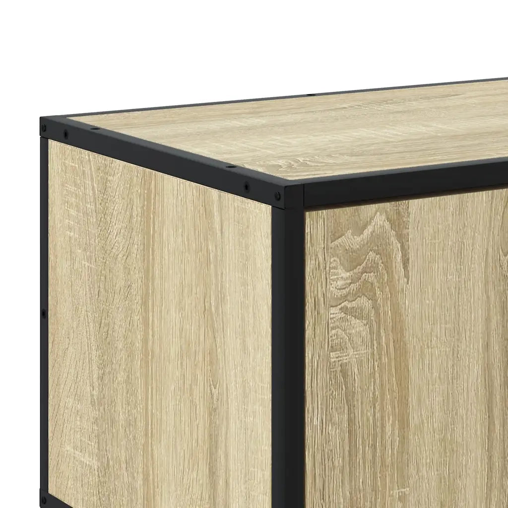 Mobile TV-Credenza per TV-Console TV Rovere Sonoma 100x35x50 cm Legno Multistrato Metallo